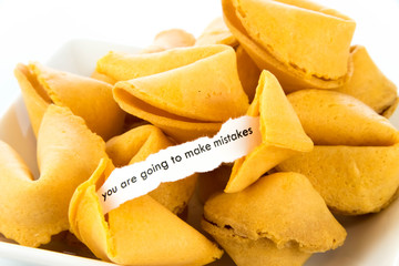 open fortune cookie - YOU ARE GOING TO MAKE MISTAKES
