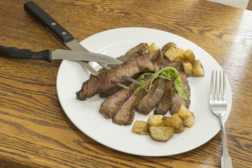 Sliced Steak Potatoes