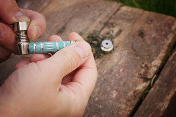 Pipe for tobacco smoking marijuana