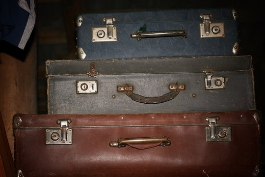Retro vintage suitcases
