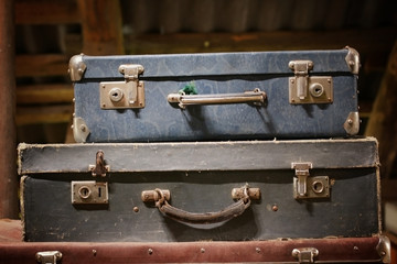 Retro vintage suitcases