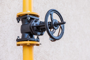Gas valve on the tube