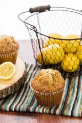 fresh baked lemon poppyseed muffins