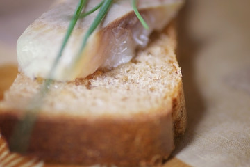 appetizer herring onion bread
