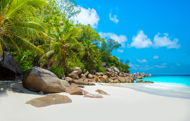 Beautiful Paradise beach - Anse Georgette at Praslin, Seychelles