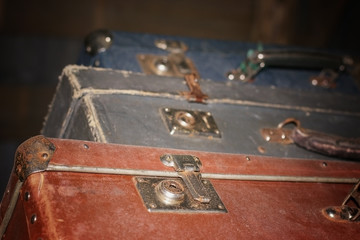 Retro vintage suitcases