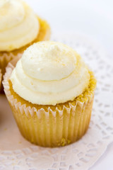 yellow lemon cupcake