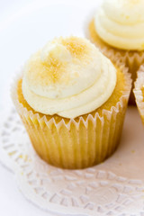 yellow lemon cupcake