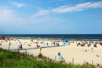 Baltic sea beach in Swinoujscie, Poland