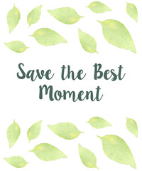Vector  invitation card with watercolor elements