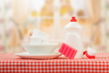 Fototapeta na wymiar Hygiene kitchen cleanser