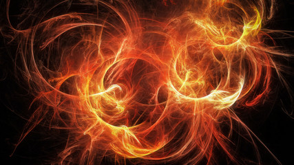 Glowing abstract hot flames