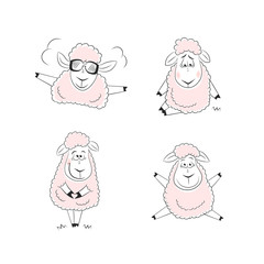 Funny sheep character design