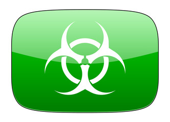 biohazard green icon virus sign