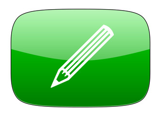 pencil green icon