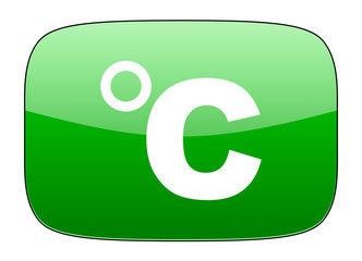 celsius green icon temperature unit sign