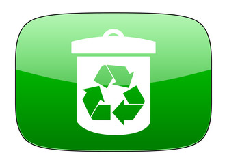 recycle green icon recycling sign