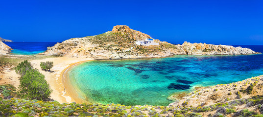 beautiful beaches of Greece, Serifos island. Cyclades - obrazy, fototapety, plakaty