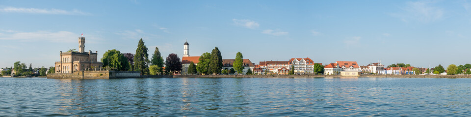 Fototapeta na wymiar Panorama Langenargen am Bodensee