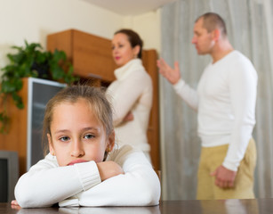 Parents quarrel at home