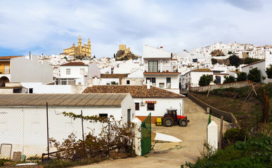View of residential districts in spanish town.  Olvera