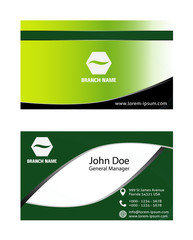 Abstract green business card design templates

