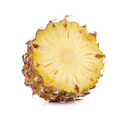 Slice Pineapple isolated on the white background