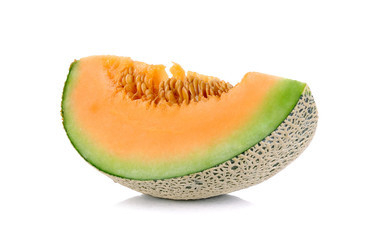 Slices Melon isolated on the white background