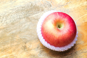 Red apple on white background