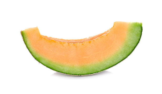 Slices Melon isolated on the white background