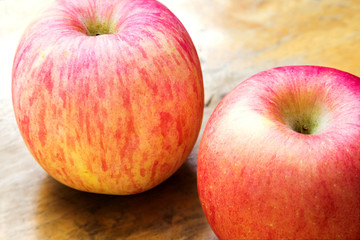 Red apple on white background