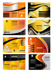 Vector collection of tri-fold brochure design templates
