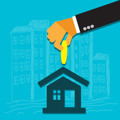 investment, concept, flat, style, vector, illustration