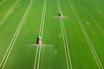 Aerial view of the tractor