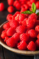 Fresh Organic Raw Raspberries