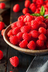 Fresh Organic Raw Raspberries