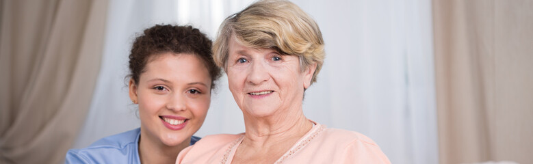 Portrait of nurse and patient