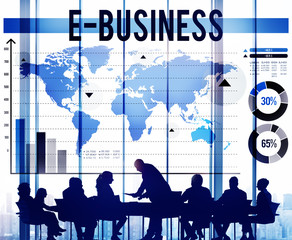E-Business Online Network Technology Marketing Commerce Concept