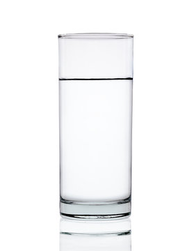 Water of glass isolated on the white background