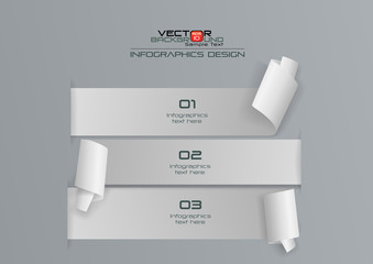 3d White Paper Infographics Design