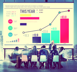Statistics Data Analysis FInance Success Concept
