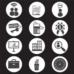 office and business icon set