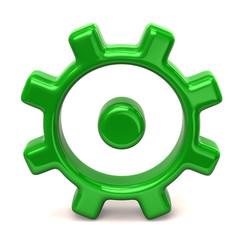 Green gear icon 