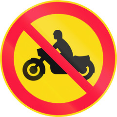 Road sign 316 In Finland - No motorcycles