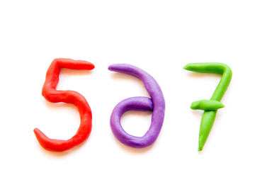 plasticine digits (signs, letters)