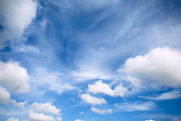 Obraz premium blue sky with clouds closeup
