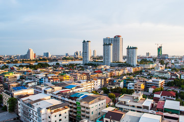 Twilight view bangkok city.