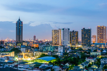 Twilight view bangkok city.