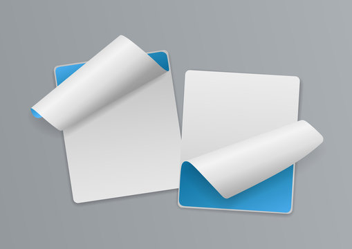 3d White and Blue Note Paper Background