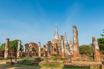 Obraz premium Wat Phra si sanphet at Ayutthaya, Thailand